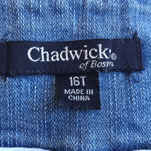 Chadwicks of Boston blue high-rise pull-on crop jeans, 16T - Picture 9 of 10